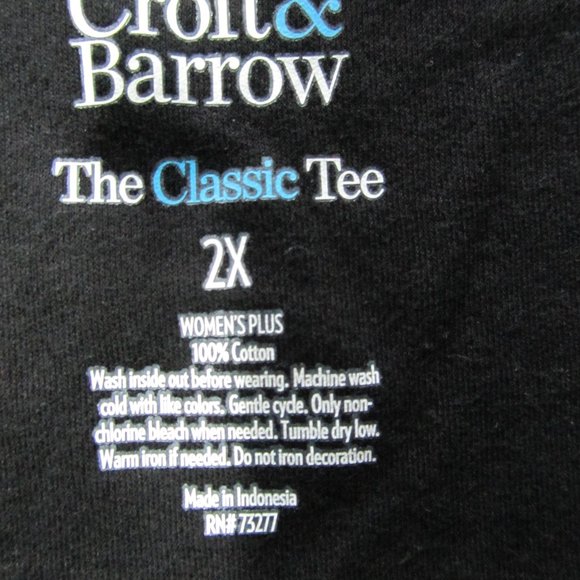 NWT Croft & Barrow The Classic Tee Women’s Winter Theme Embellished knit top 2X - Picture 9 of 10